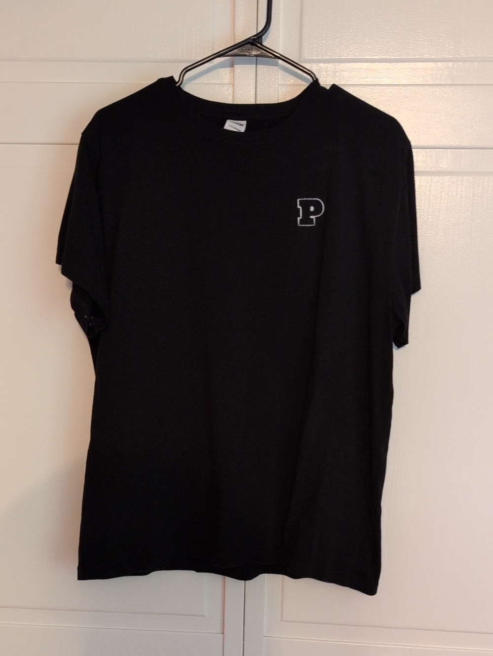PINK Victoria's Secret Black Short-Sleeve Campus Tee L